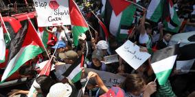 الضفة: تظاهرات وإضراب جزئي شامل غدا نصرة لغزة والأسرى