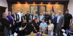أريحا: استقبال بعثة المنتخب الفلسطيني "للمواي تاي" الفائزة في الألعاب الآسيوية للشباب