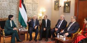 الرئيس عباس يلتقي أمين عام الحزب الديمقراطي الإيطالي