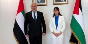 السفيرة الرمحي تستقبل وزير الداخلية الفلسطيني خلال زيارته إلى الإمارات