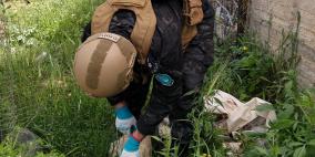 الشرطة تتعامل مع شظايا صاروخية في سلفيت