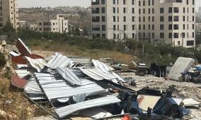 قوات الاحتلال تهدم غرفة زراعية في واد فوكين غرب بيت لحم