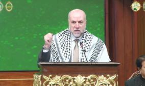 الهباش أمام مؤتمر جماهيري في باكستان: شعبنا لن يرحل عن أرضه وسيبقى صامدا فيها
