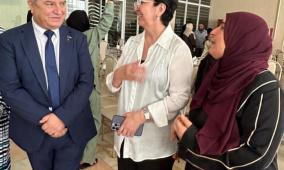 الدكتور عوَّاد يودع جرحى ومصابي غزة في أوزبكستان