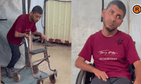 خاص| حسام سدودي.. محامٍ على كرسي متحرك أنهكته الحرب وسلبته وسيلة الحياة