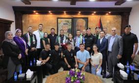 أريحا: استقبال بعثة المنتخب الفلسطيني "للمواي تاي" الفائزة في الألعاب الآسيوية للشباب