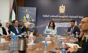 غرفة العمليات الحكومية تبحث جهود الإغاثة والتعافي مع وزيرة الدولة القطرية للتعاون الدولي