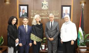 برهم يبحث مع مؤسسة "كرييتف" تعزيز الدعم التربوي لغزة