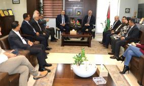 سليمية يستقبل سفير الأردن ومدير عام الشركة الأردنية الفلسطينية للتسويق الزراعي
