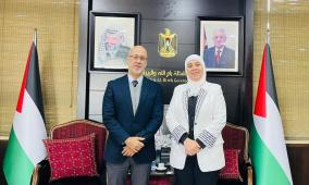 غنام تضع السفير البرازيلي في صورة آخر مستجدات عدوان الاحتلال على شعبنا