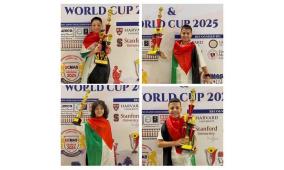 خاص | طفل فلسطيني يتوج بطلا عالميا في الحساب الذهني بجورجيا