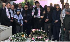 القدومي يضع إكليلا من الزهور على أضرحة القادة الشهداء أبو إياد وأبو الهول وأبو محمد في تونس