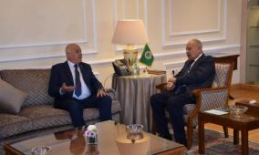 الرجوب يُطلع أبو الغيط على آخر الأوضاع السياسية الفلسطينية