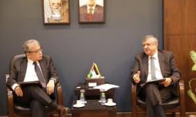 بسيسو يبحث مع السفير الياباني آفاق التعاون في إعادة الإعمار والبنية التحتية