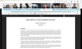 المكتبة الوطنية الفلسطينية تبحث تطوير نظام الإيداع القانوني بالتعاون مع مكتبات وطنية دولية