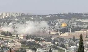 سقوط شظايا صاروخ إيراني قرب المسجد الأقصى