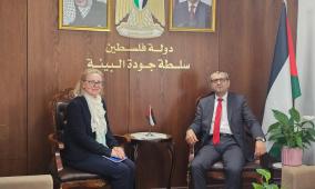 سلطة جودة البيئة تبحث مع القنصلية الليتوانية تعزيز التعاون وتطوير مشروع التوأمة