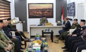 قائد قوات الامن الوطني اللواء العبد ابراهيم خليل يزور قيادة منطقة سلفيت