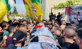 جماهير نابلس تشيع جثمان الشهيد الطفل اشتيه في بلدة تل