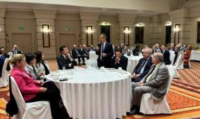 السفير أبو زيد يترأس اجتماع السلك الدبلوماسي في أستانا ويؤكد أهمية تعزيز التعاون الدولي