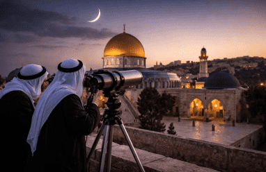 موعد تحري هلال رمضان 2026 في فلسطين | بث مباشر رؤية الهلال 1447