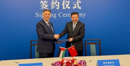 الوزير عساف يوقع مذكرة تعاون مع رئيس وكالة "شينخوا"