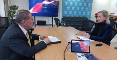 الممثل الخاص للرئيس يلتقي مديرة الأونروا في لبنان