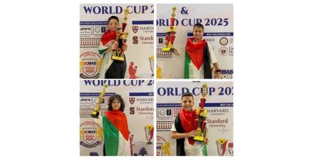 خاص | طفل فلسطيني يتوج بطلا عالميا في الحساب الذهني بجورجيا