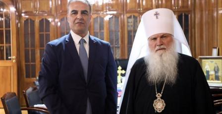 سفير فلسطين يُطلع ممثل الكنيسة الروسية الأرثوذكسية في أوزبكستان وعموم وسط آسيا على آخر التطورات