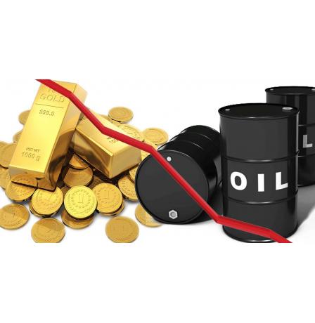 انخفاض أسعار الذهب والنفط عالميا
