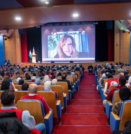 عرض خاص لفيلم "صوت هند رجب" في مسرح جمعية الهلال الأحمر الفلسطيني تزامنًا مع عرضه في العالم العربي