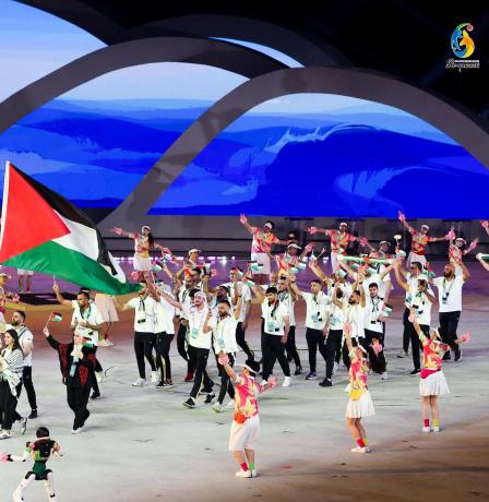 بالصور| فلسطين تشارك في حفل افتتاح دورة الألعاب الآسيوية الشاطئية