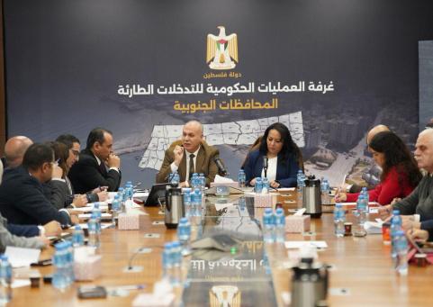 غرفة العمليات الحكومية تستعرض خطة وزارة الثقافة للإغاثة والتعافي المبكر في قطاع غزة