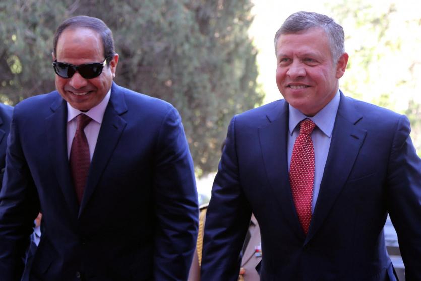 العاهل الأردني والرئيس المصري ي