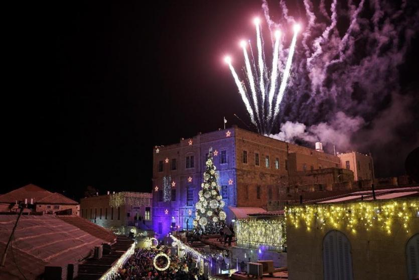 إضاءة شجرة الميلاد في القدس