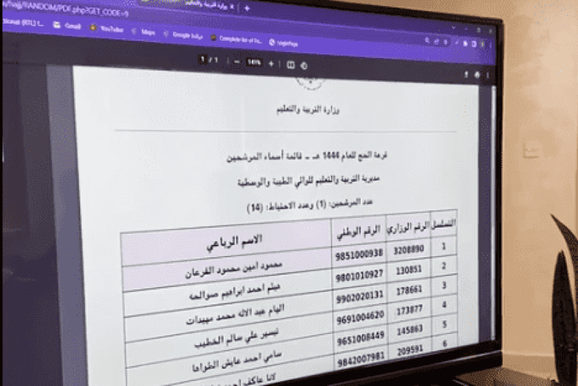 نتيجة قرعة الحج 2023 منتسبي وزارة التربية