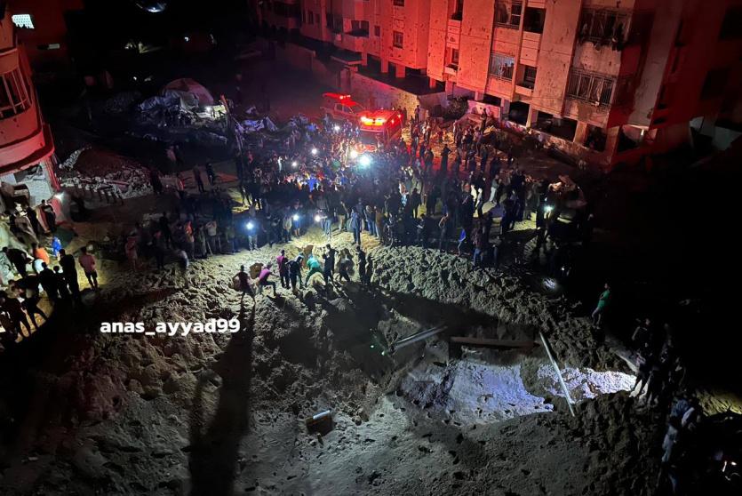 قصف خيام نازحين في غزة