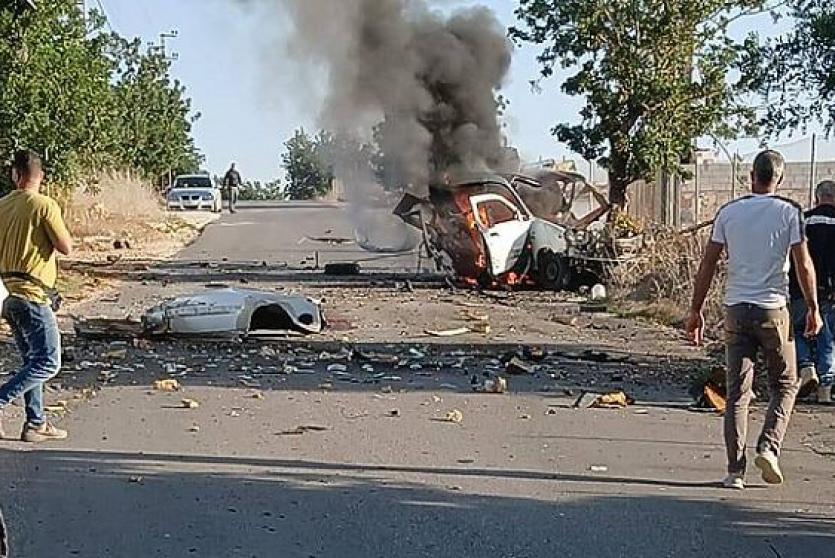 من موقع استهداف المركبة