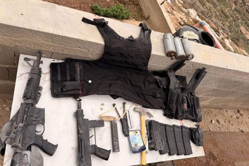 صورة نشرها جيش الاحتلال من مكان اغتيال المقاوم في قرية مركة 