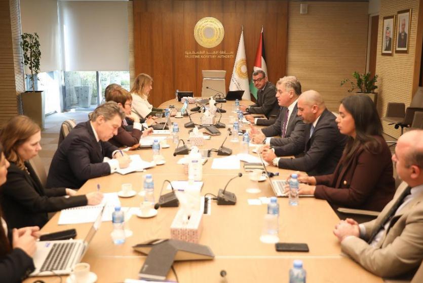 محافظ سلطة النقد يبحث مع رئيسة البنك الأوروبي سبل دعم القطاع المصرفي الفلسطيني