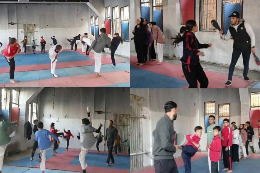 اتحاد التايكواندو ينظم تدريباً للاعبيه في قطاع غزة 