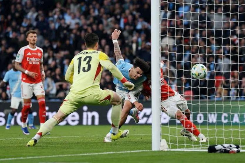 من مباراة أرسنال ومانشستر سيتي