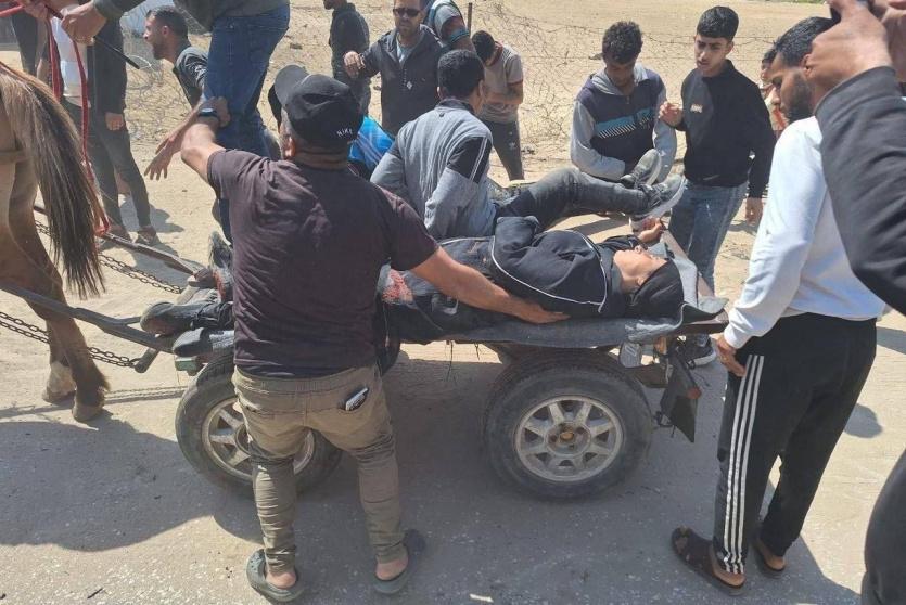 من موقع الاستهداف في دبر البلح